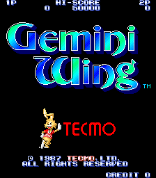 Gemini Wing Title Screen